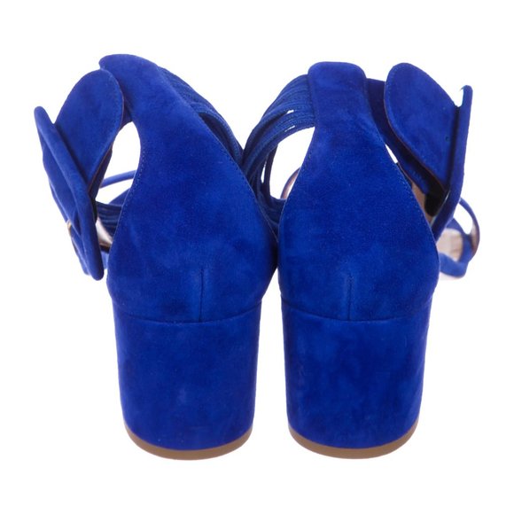 AQUAZZURA Suede Ankle-Strap Sandals Size: 10 | IT 40 - Picture 3 of 5